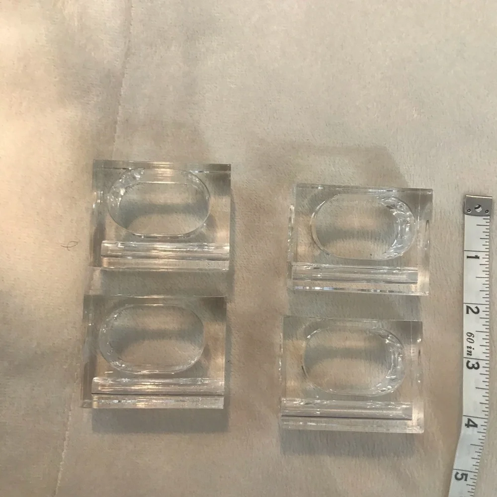 Four Square Clear Acrylic Napkin Holders